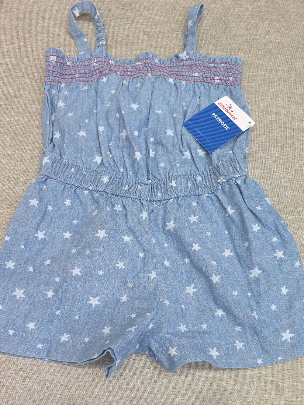 Toddler Star-Print Light Blue Cotton Romper by Gymboree